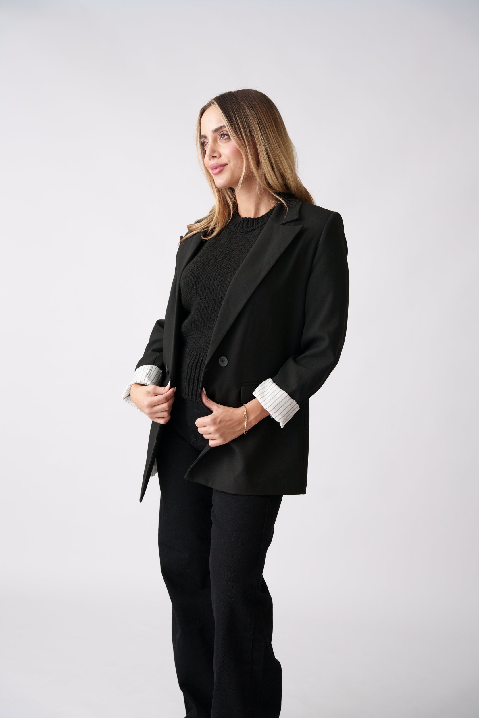 Tailored Blazer –  Black
