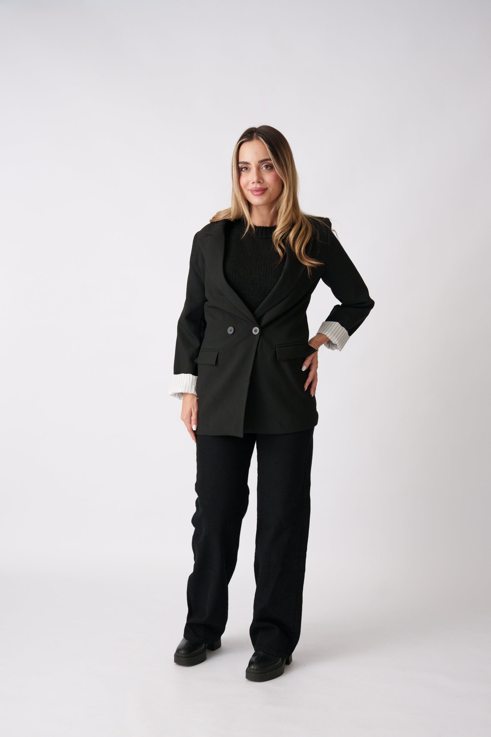 Tailored Blazer –  Black
