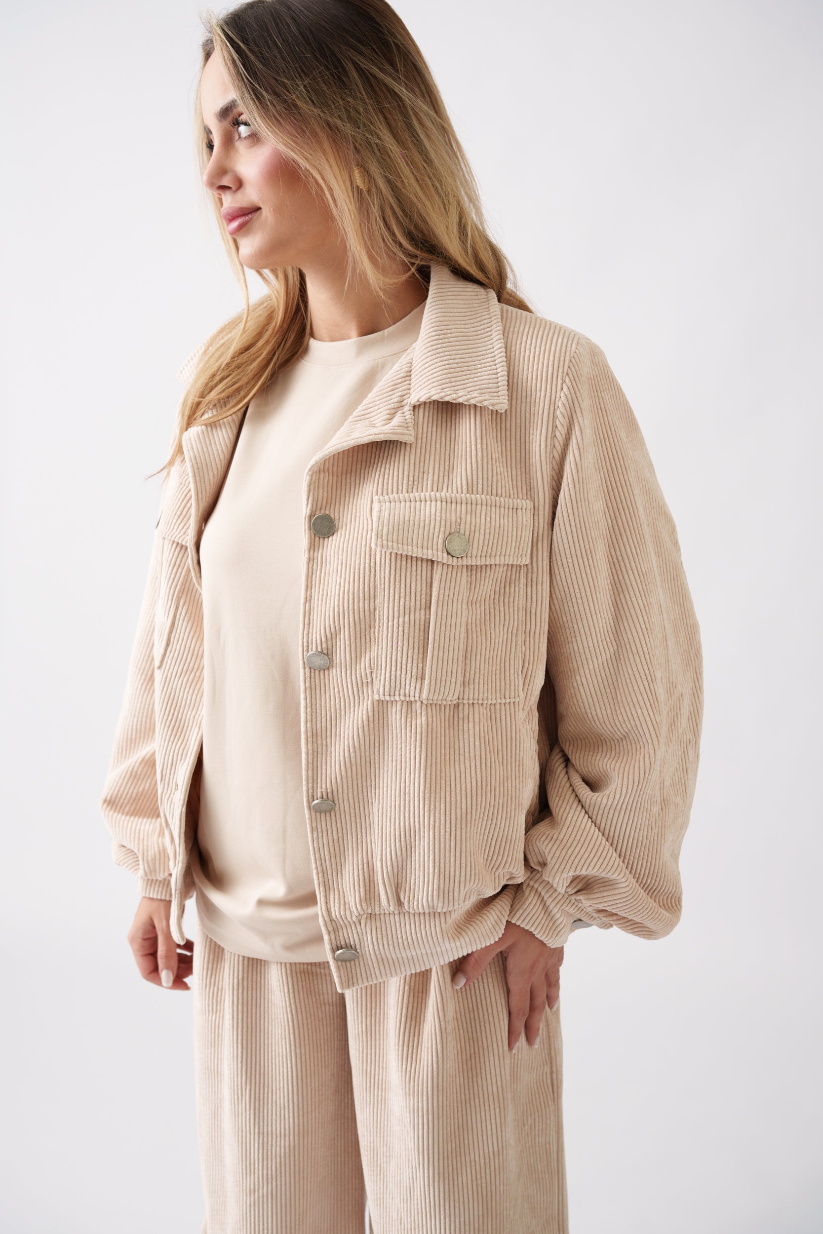 Corduroy 3-Piece Set –  Beige