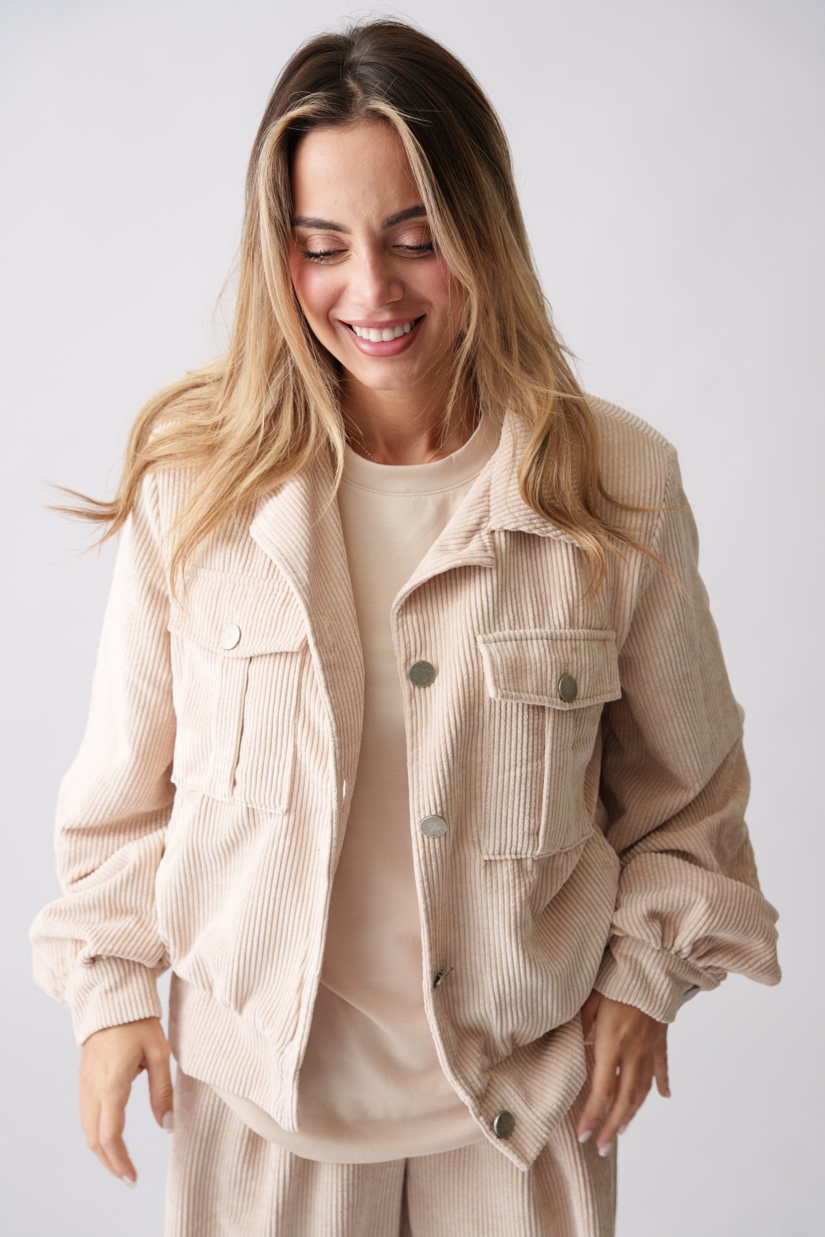 Corduroy 3-Piece Set –  Beige