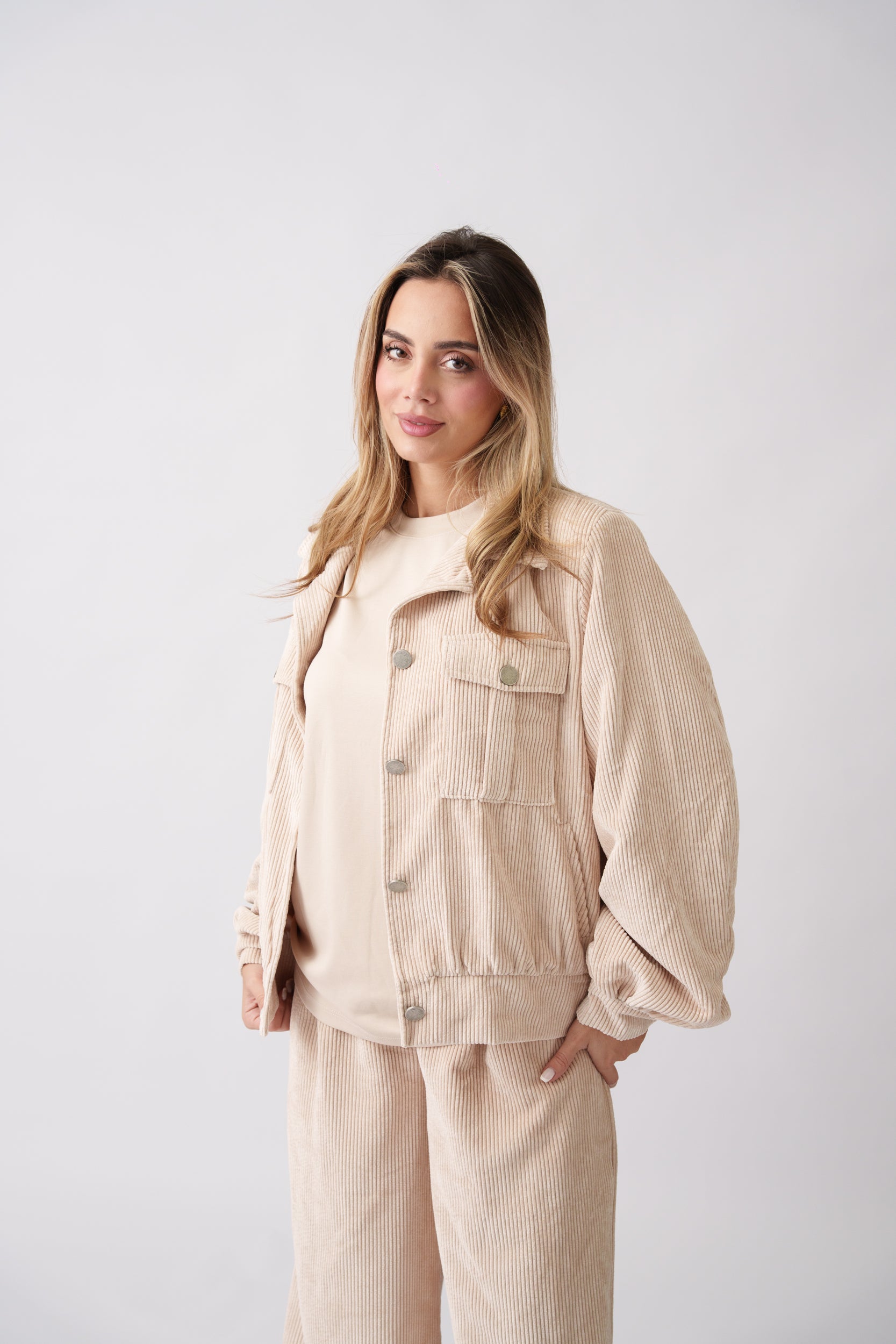 Corduroy 3-Piece Set –  Beige