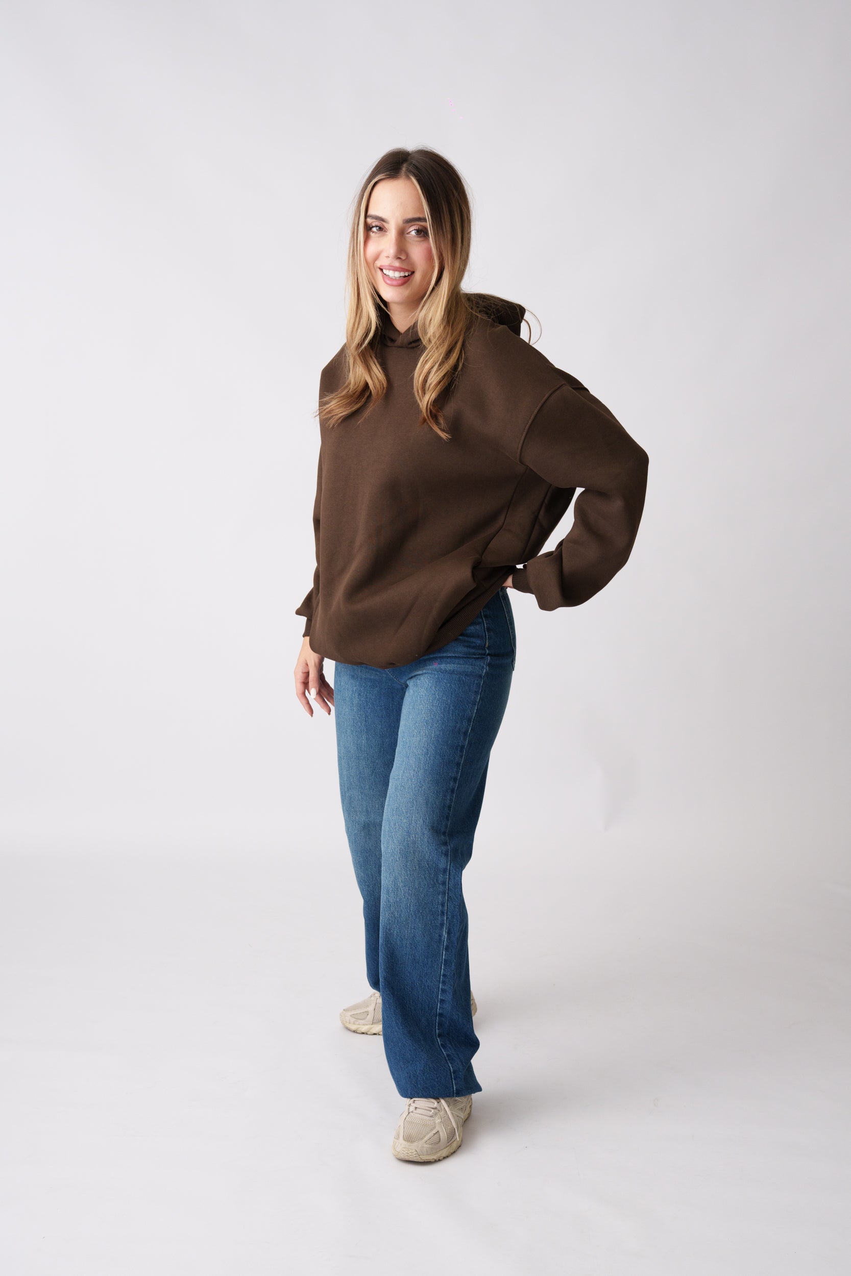 Basic Hoodie –  Brown