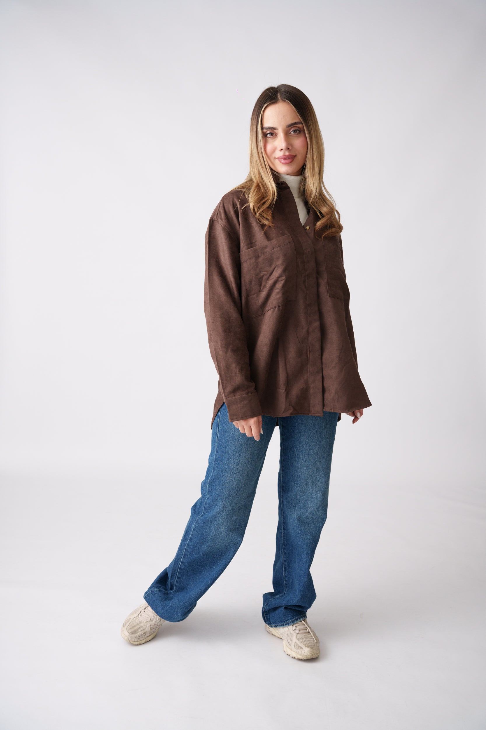 Suede Overshirt – Brown