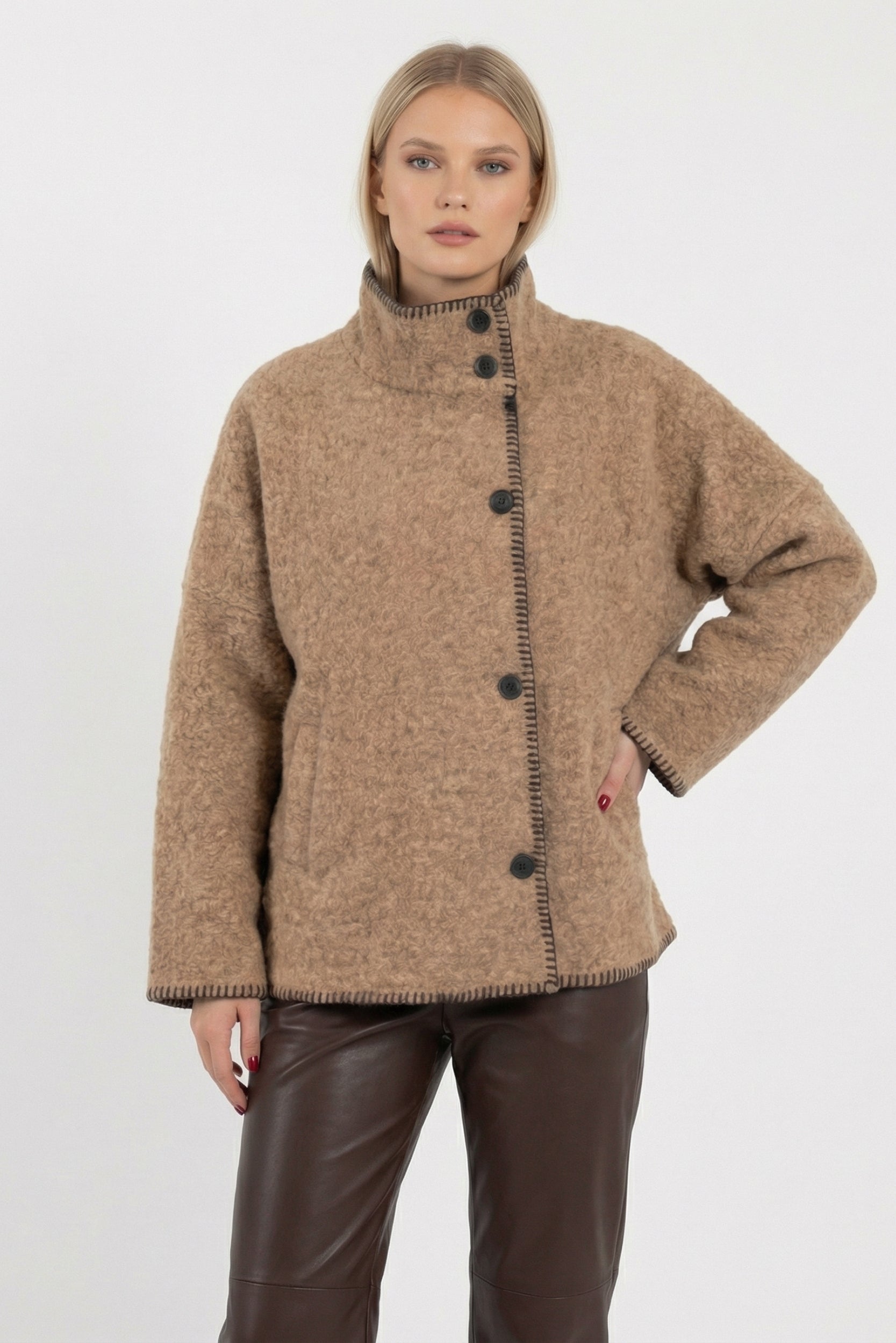 Jacket Boucle - Camel