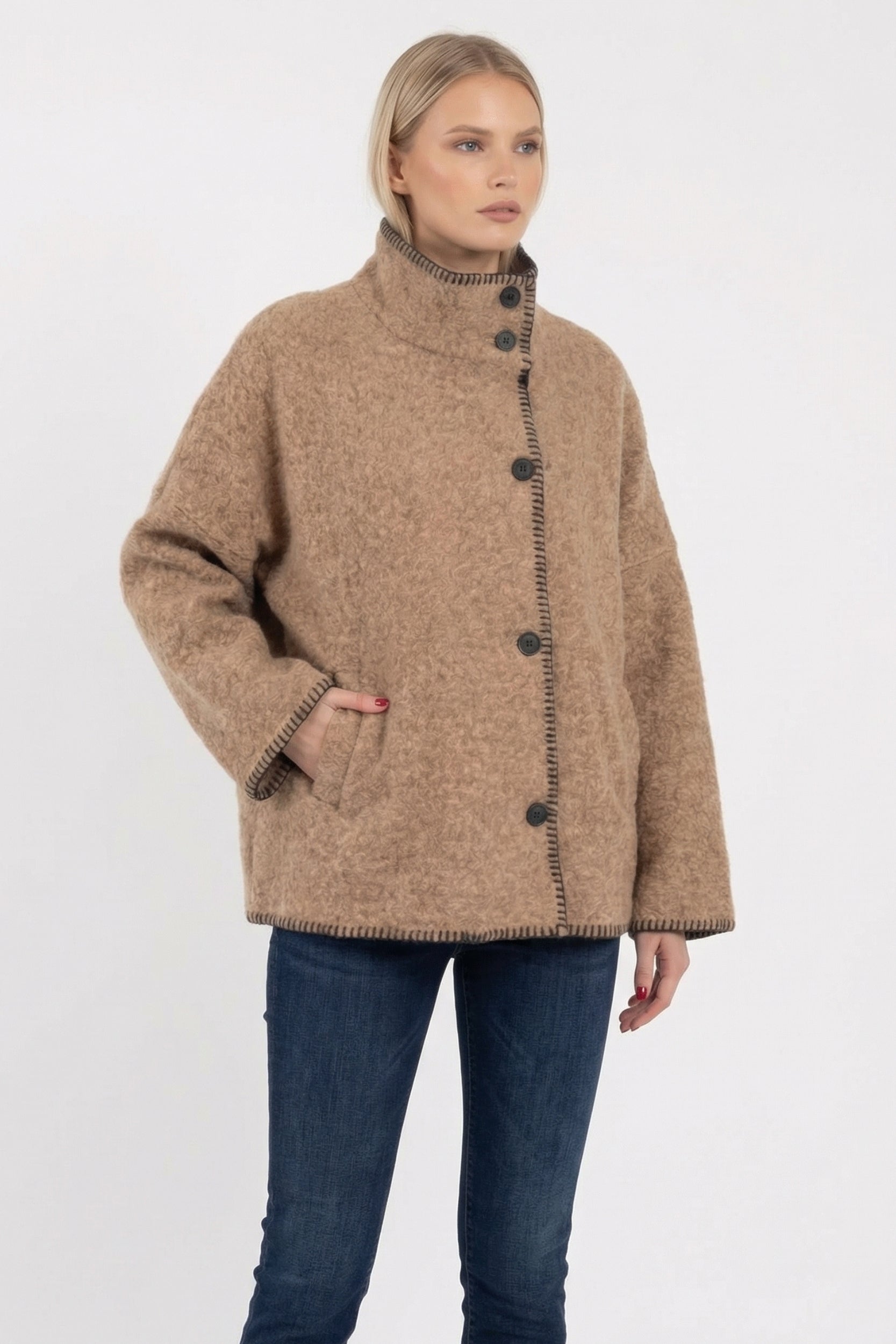 Jacket Boucle - Camel
