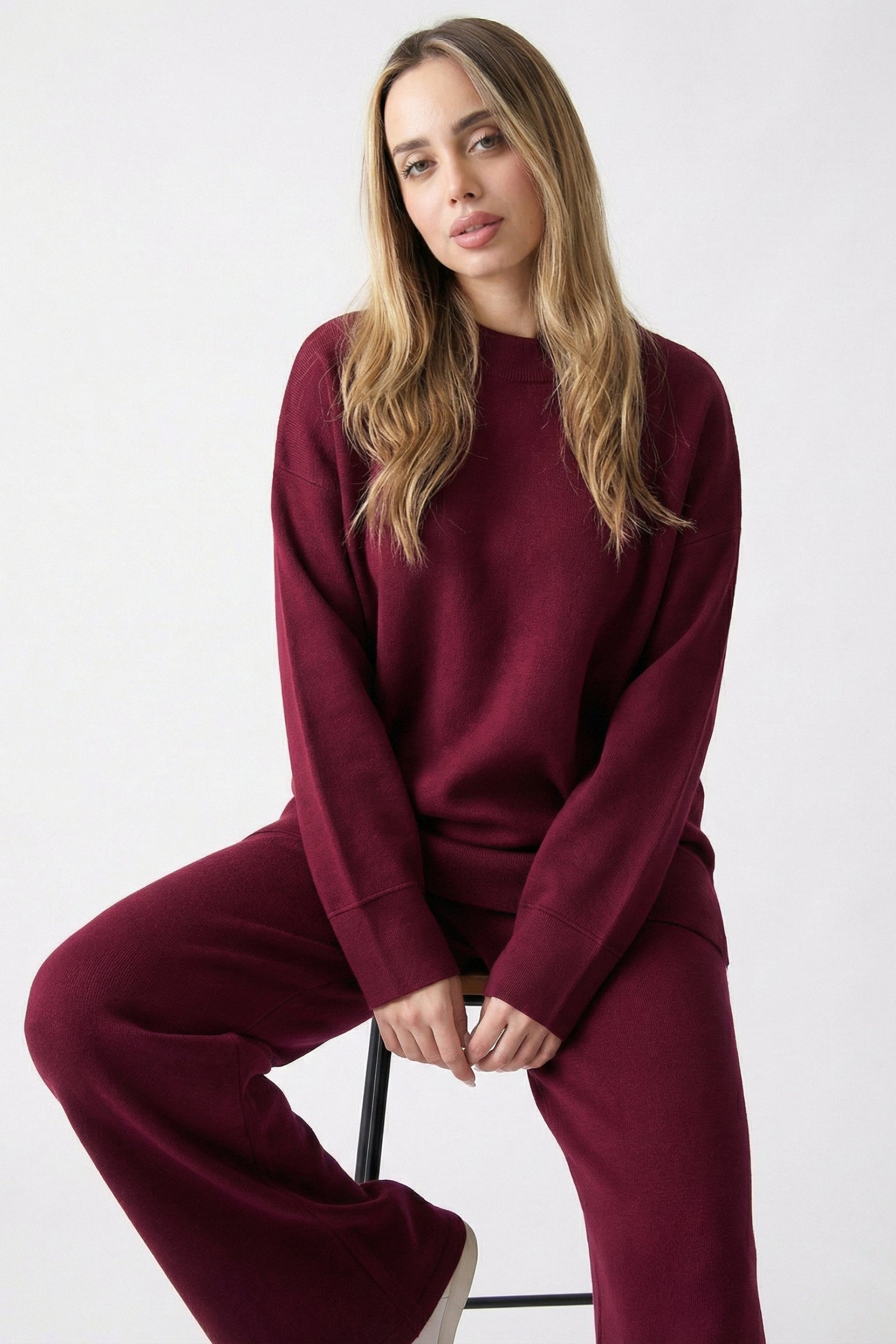 Soft Knit Round Neck Set