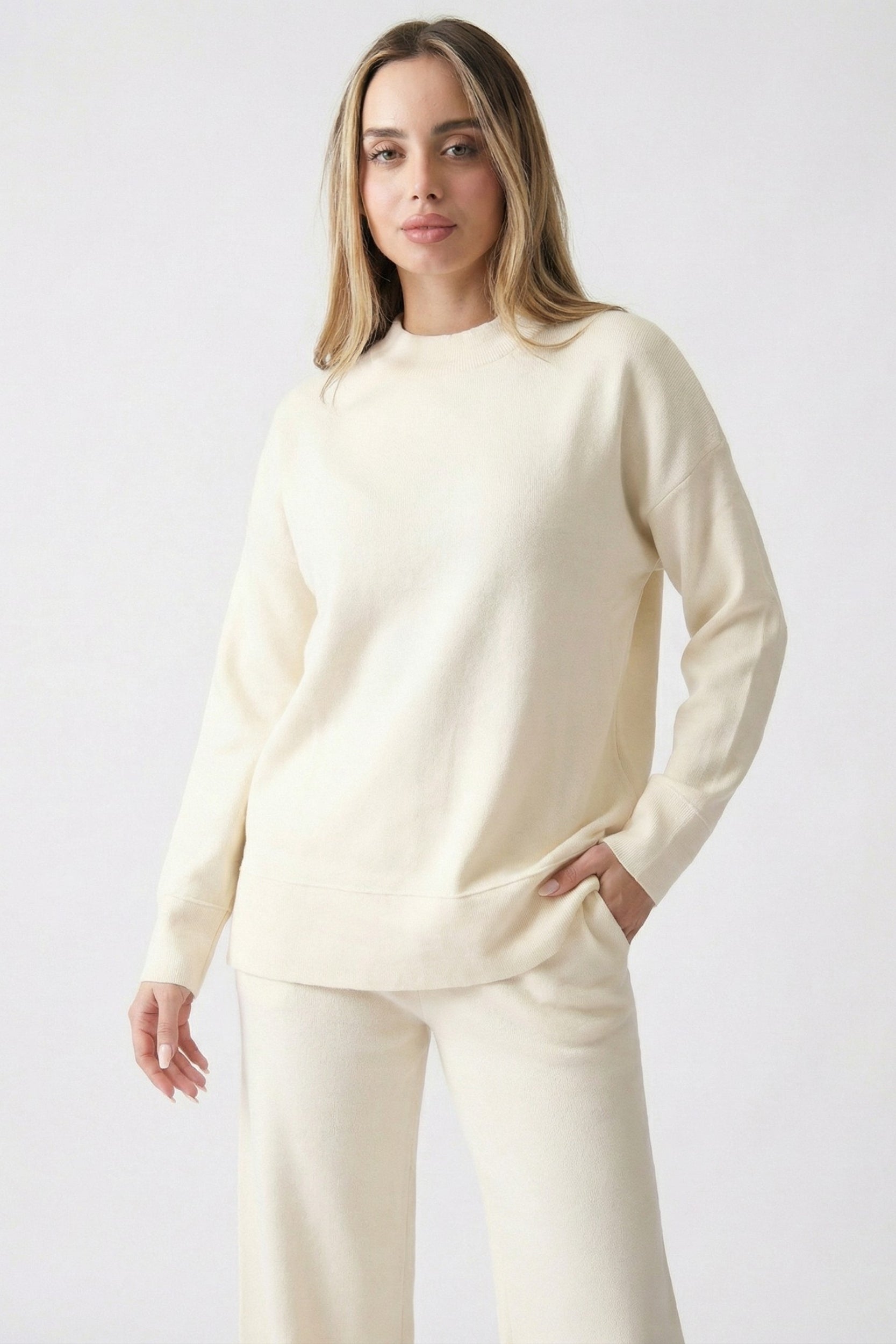 Soft Knit Round Neck Set