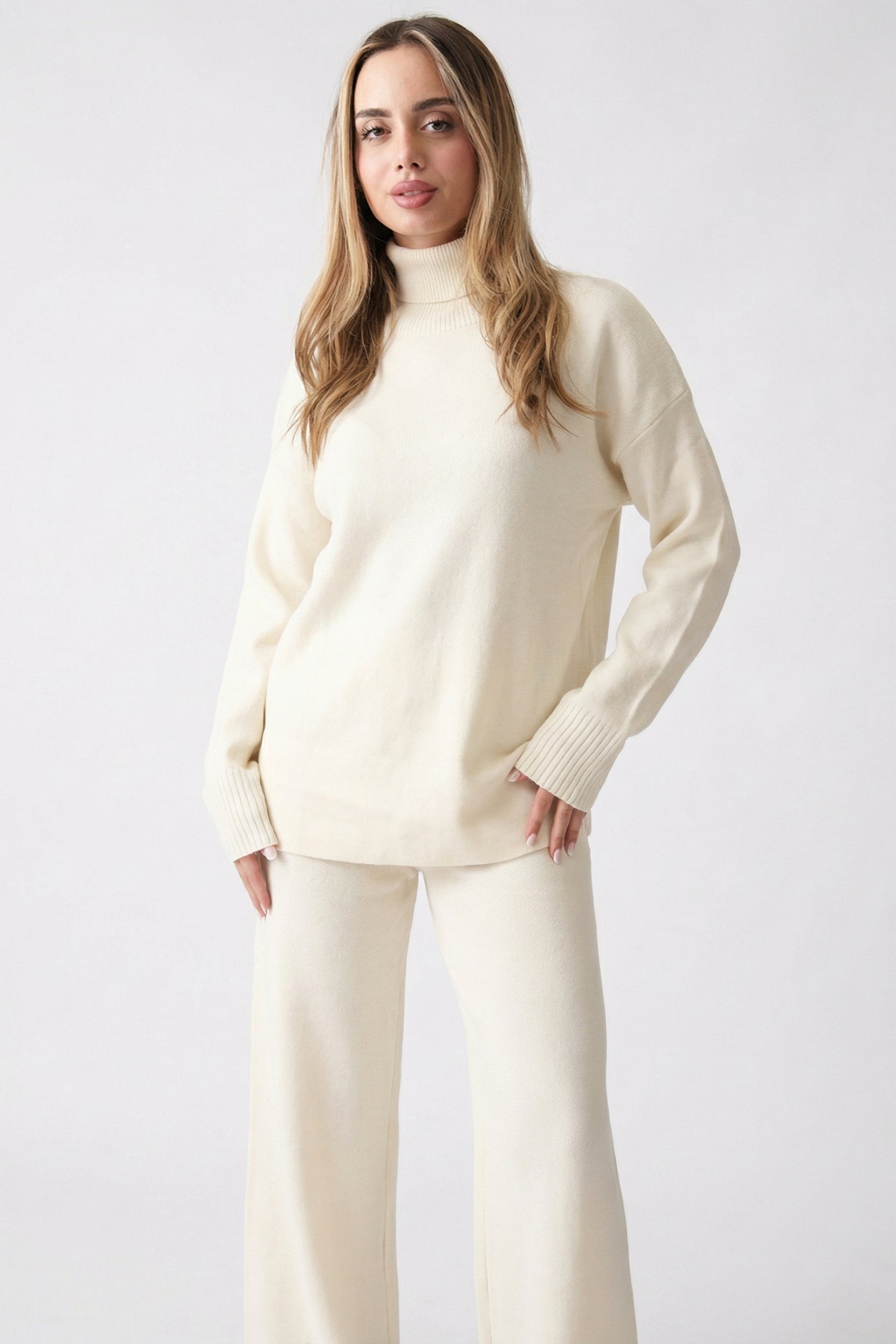 Soft Knit High Neck Set