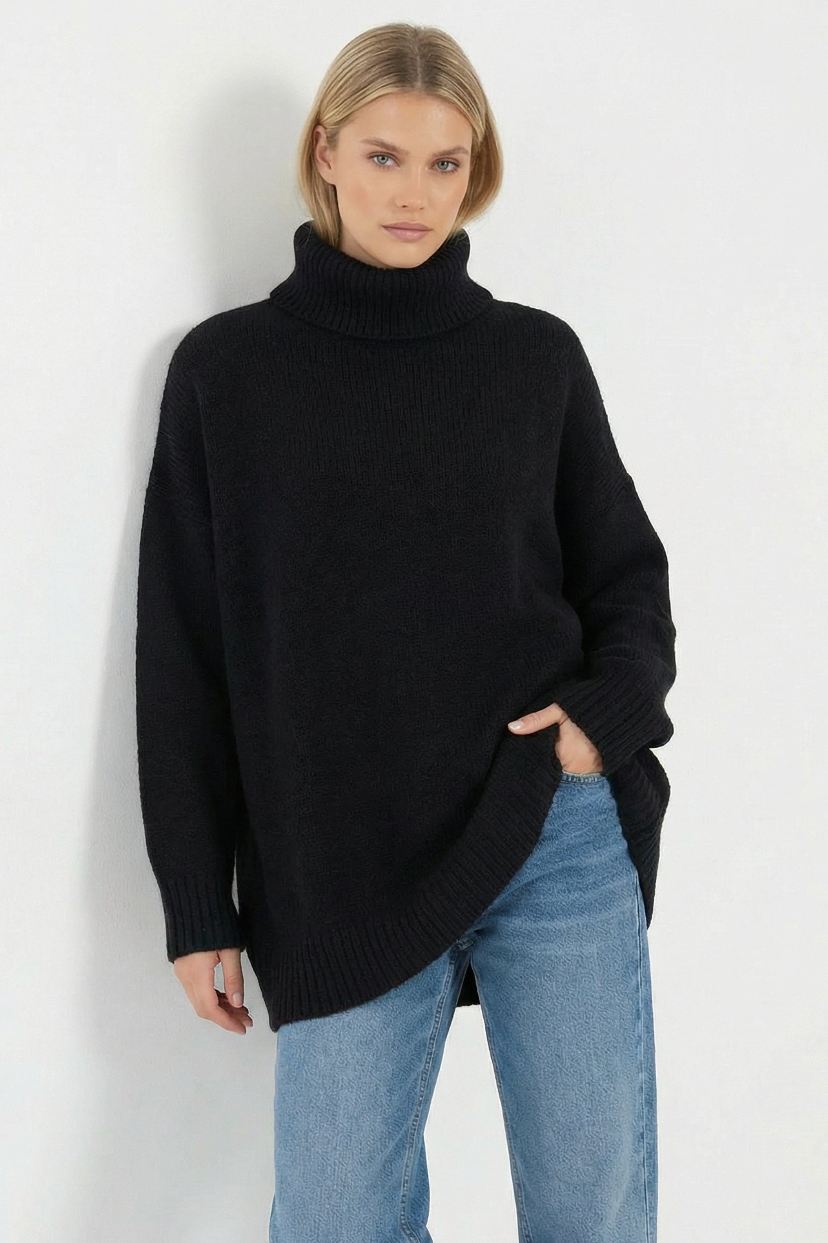 Soft Knit Turtleneck Top